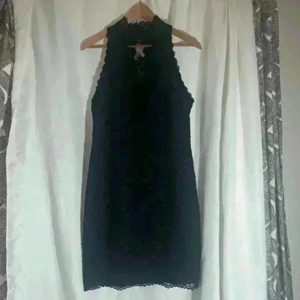 Vintage Cachet by Bari Protas black lace dress